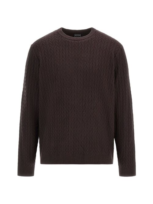 Maglione a trama intrecciata.